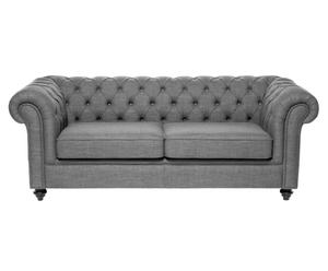 Dreisitzer-Sofa Oxford, dunkelgrau, B 198 cm