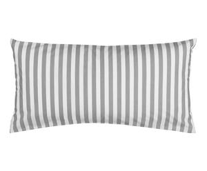 Kissenbezug Liva, grau/weiß, 40 x 80 cm