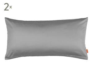 Kissenbezüge Silva, 2 Stück, eisengrau, 40 x 80 cm