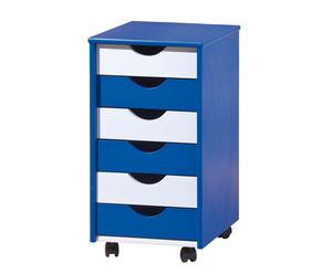 Rollcontainer Beppo, blau/weiß, B 36 cm