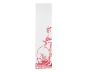 Schiebevorhang Maid, weiß/rot, 60 x 245 cm