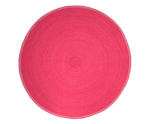 Handgefilzter Wollteppich Buzz, pink, Ø 140 cm