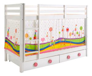 Kinder-Etagenbett Candy mit Schubfächern & Vorhang, B 211 cm