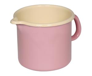 Milchtopf Dora mit Ausgießer, rosafarben/creme, Ø 9 cm