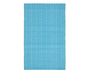 Handgewebter In- & Outdoor-Teppich Irene, hellblau, 91 x 152 cm