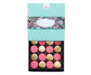 Handgefertigte Macarons Love mit Blattgold, 16 Stück, 150 g