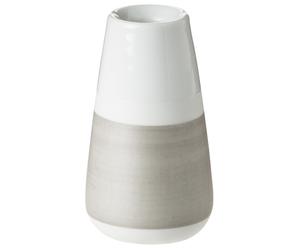 Kerzenhalter Artisan, weiß/grau, H 10 cm