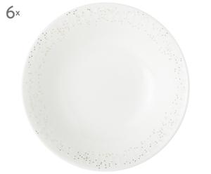 Suppenteller Lys (6er-Set), weiß, Ø 20 cm