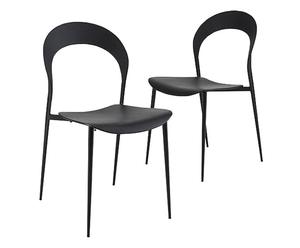 Stühle Selfoss, 2 Stück, schwarz, B 42 cm