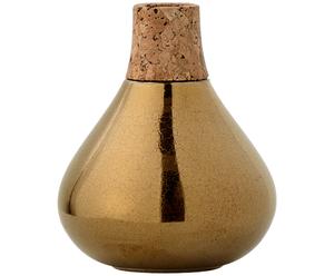 Kleine Vintage-Vase Greta, goldfarben, Ø 10 x H 12 cm