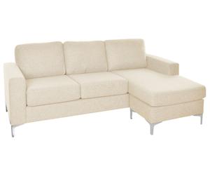 Dreisitzer-Sofa Zadie mit Recamiere rechts, beige, B 216 cm