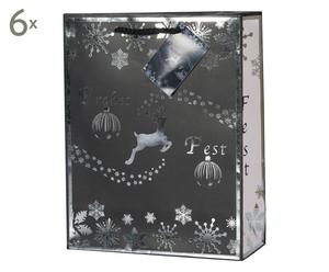 Weihnachts-Geschenktüten Tessa, 6 Stück, H 23 cm