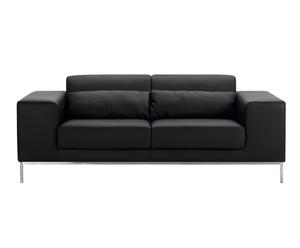 Zweisitzer-Sofa Elevable, schwarz