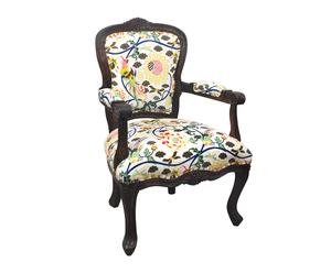 Handgefertigter Stuhl mit Armlehne Lalita, H 94 cm