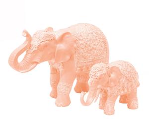 Deko-Elefanten-Set Rimus, 2-tlg., lachsfarben