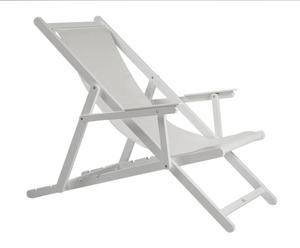 Liegestuhl Mia, verstell- & klappbar, weiß, B 102 cm