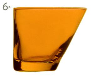 Gläser Kiki, 6 Stück, orange, H 8 cm