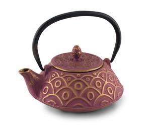Teekanne Mai mit Filter, lila/goldfarben/schwarz, 0,8 l