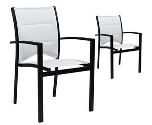 Armlehnstuhl-Set Modulo, schwarz-weiß, 2-tlg. 