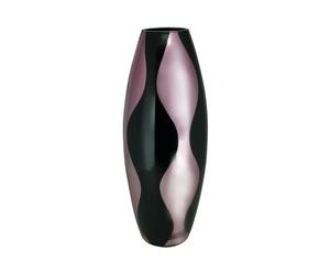 Vase Wave, pink-schwarz 