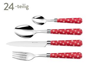 Besteck-Set COUNTRY CHIC, 24-tlg., rot