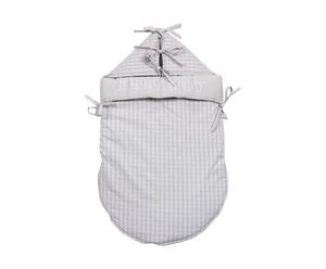 Babyschlafsack CESAR mit Kapuze, grau, 0 bis 4 Monate