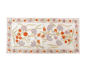 Handgefertigte Tischdecke VIVIENNE ROSA, 50 x 80 cm