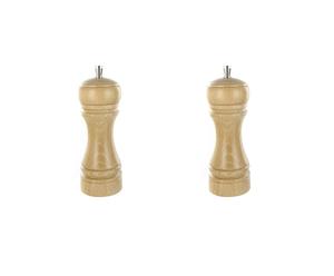 Salz- und Pfeffermühlenset PIERRE, 2-tlg., hellbraun, 14 cm