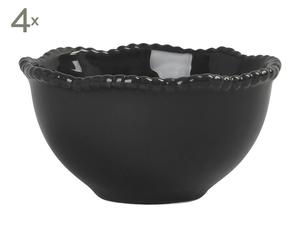 Dessertschalen Wave, schwarz, 4 Stück, Ø 13 cm