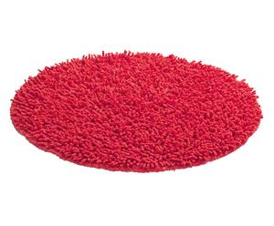 Tappeto da bagno in cotone rosso SHAGGY - D 60 cm