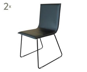 Stühle CORETTO, 2 Stück, stapelbar, schwarz