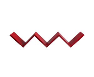 Wandregal ZIG-ZAG, rot