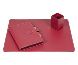 Schreibtisch-Set Garessio, 3-tlg., Rot