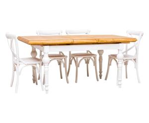 Tisch Angie mit 4 Stühlen, B 135 cm