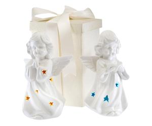 Porzellan Engel-Set Sofia, 2-tlg, H 16 cm