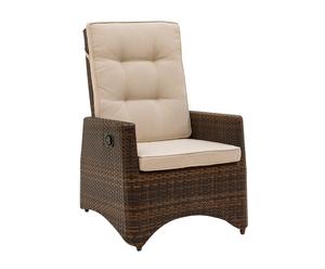 Poltrona reclinabile in polyrattan Danubio - 72x108x80 cm