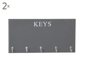 Wandschlüsselbretter Schlüsselerlebnis, 2 Stück, Grau, B 40 cm