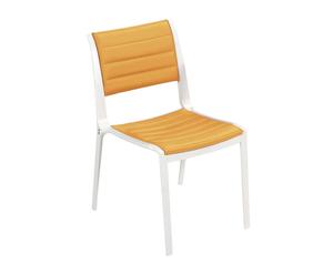 Stuhl-Set Open, weiß-orange, 4 Stück