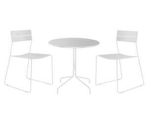 Set de mesa y 2 sillas NY – Blanco