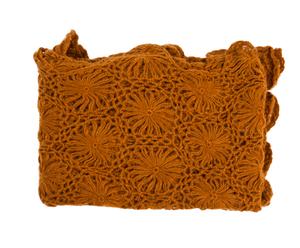 Manta Hand Crocheted – marrón