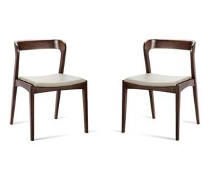 Set de 2 sillas Bellagio – marrón y beige