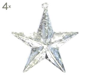 Set de 4 estrellas decorativas Cowdrey, plata - 8