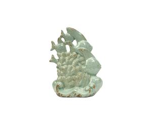 Deco-figura marina de cerámica - azul