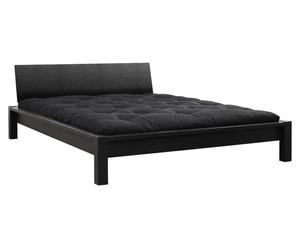 Estructura de cama, negro - 153x213