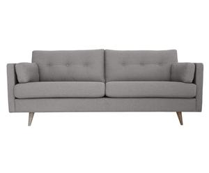 Dreisitzer-Sofa Verena, hellgrau, B 202 cm