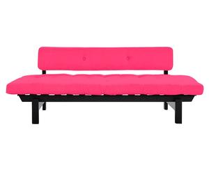Sofá con colchón Dubstep - negro y rosa