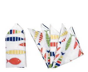 Set de 6 servilletas de peces de colores – Multicolor