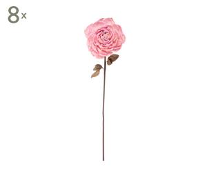 Set de 8 ramas con rosas artificiales en papel de arroz – rosas