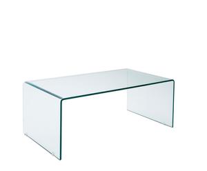 mesa de centro de cristal - plata