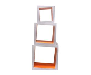 Set de 3 estanterías Cubo – naranja